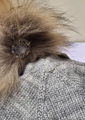 Шапка-шлем зимняя для мальчика Джованни ELF-KIDS, Серый, 50