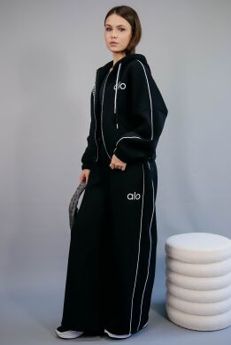 Костюм спортивный утепленный с начесом для девочки Allo MADLEN, Черный, 152