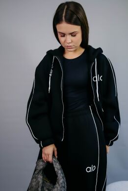 Костюм спортивный утепленный с начесом для девочки Allo MADLEN, Черный, 152