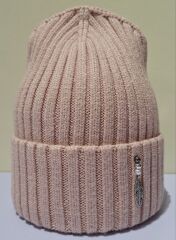 Шапка зимова для дівчинки Діна ELF-KIDS, Пудровий, 52