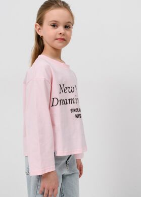 Лонгслів для дівчинки Сільва SUZIE, Рожевий, 122