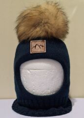 Шапка-шолом зимова для хлопчика Джованні ELF-KIDS, Синій, 48