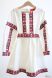 Вышитое платье для девочки лен Фаддей Piccolo, Красный, 116