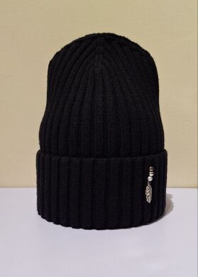 Шапка зимняя для девочки Дина ELF-KIDS, Черный, 54