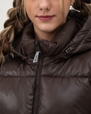 Куртка демісезонна для дівчинки Ніка Nestta, Шоколадний, 140
