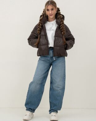 Куртка демісезонна для дівчинки Ніка Nestta, Шоколадний, 140