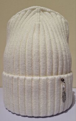 Шапка зимова для дівчинки Діна ELF-KIDS, Молочний, 52