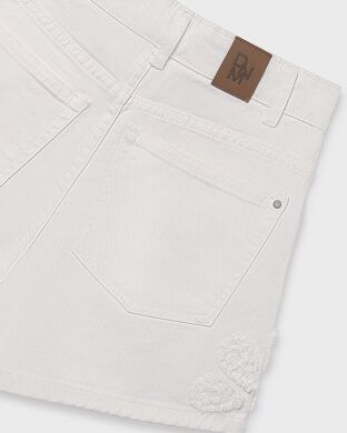 Шорты для девочки Mayoral, Испания, Кремовый, 128