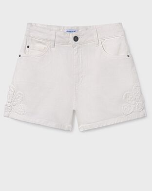 Шорты для девочки Mayoral, Испания, Кремовый, 128