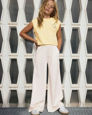 Штани для дівчинки Mayoral, Іспанія, Кремовий, 128